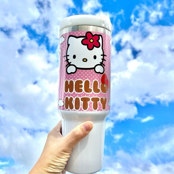 Hello Kitty Other - Custom 40oz Tumbler Cartoon Kawaii Hello Kitty,Birthday gift for her.Gift for Mo